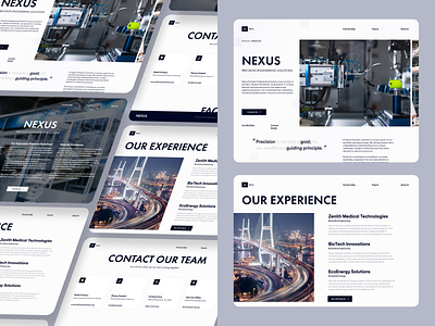 Design Exploration | Nexus Engineering - Multipage Website branding clean design engineering graphic design grid layout logo minimal minimalism modern muted nexus typography ui