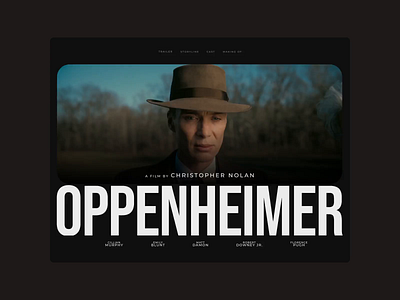 Oppenheimer Movie Website Exploration animation film graphic design motion design motion graphics motion uxui movie oppenheimer trailer ui ux