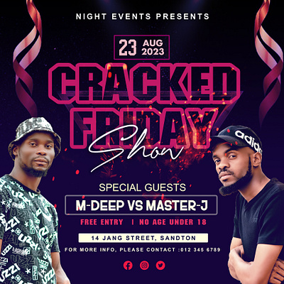 Cracked Friday Flyer graphic design