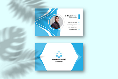 Unique modern business card design adobe illustrator blue branding business business card card clean corporate creative design employee illustration image logo minimal minimalistic office premium unique visiting