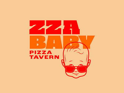 Zza Baby Pizza Tavern baby branding design graphic design illustration illustrator logo pizza restaurant sunglasses vector