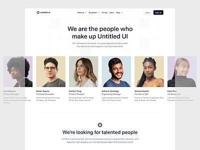 Our team — Untitled UI about page about us company grid header minimal minimalism team team page web design