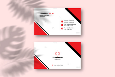 Two-color combination business card design adobe illustrator black branding business business card card clean corporate creative dark design employee graphic design identity illustration logo luxury office red visiting