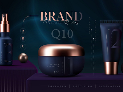 Cosmetic Products Contain 3d branding cosmetic products contain graphic design logo
