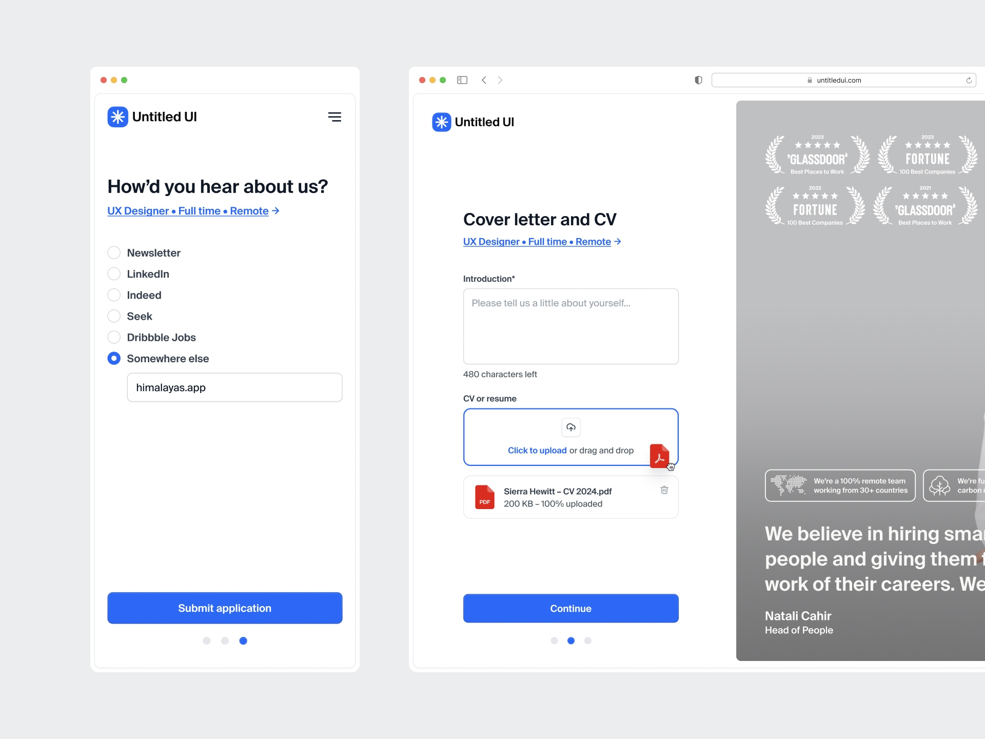 Apply for this role — Untitled UI by Jordan Hughes® on Dribbble