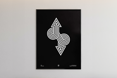 Ups & Downs arrows graphic design inline mono poster ups downs