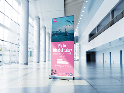 Roller Banner. advertise airline banner branding graphic design logo print print media promotion roller banner