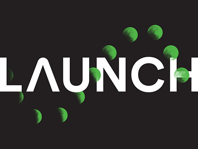 Launch ad agency brand identity branding launch logo logotype moons space typography