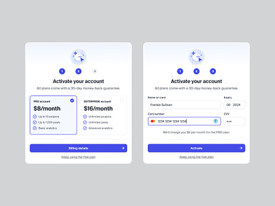 Activate your account — Untitled UI activate account create account figma minimal minimalism modal popup pricing pricing modal product design sign up signup ui ui design user flow user interface