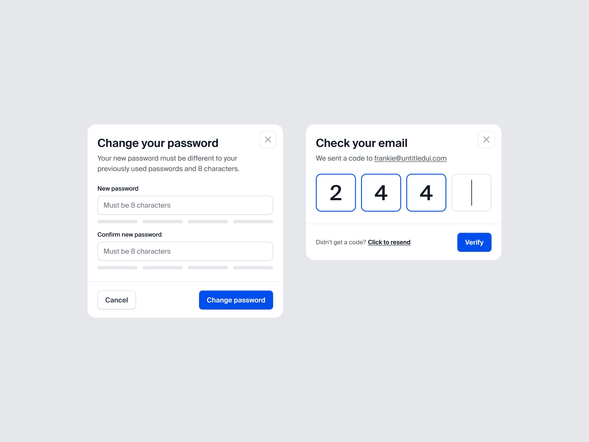 Bunch of modals — Untitled UI by Jordan Hughes® on Dribbble