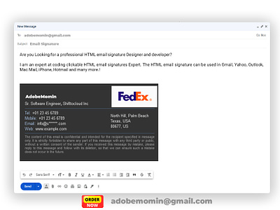 Email Signature Design clickable signature email email signature email signature outlook gamil siganture html email siganture html signature outlook siganture outlook signature responsive signature signature