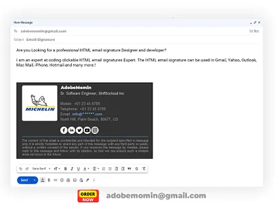 Clickable HTML Email Signature clickable html email signature clickable signature email marketing email signature gmail marketing gmail sigatnure html email signature html signature marketing