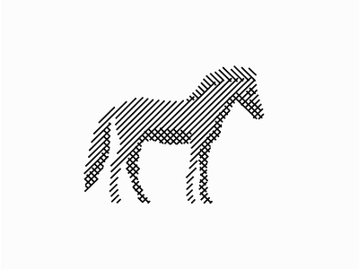 Horse Line Art Logo animal art design horse line logo wildlife