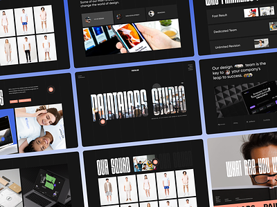 Paintalabs Studio Website agency branding creative dark discover graphic design landing page studio team ui ui design uiux web design website