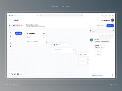 Chatbot Flow Editor ai flow editor product design productdesign ui ux uxui design