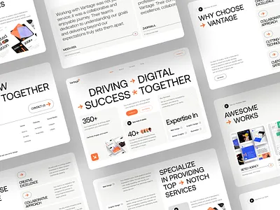 Vantage - Digital Marketing Agency agency agency landing page agency website clean company digital agency landing page marketing modern ui design web web design website website design