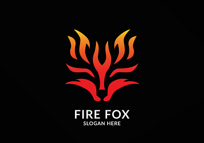 Fire Fox Logo animal branding design fire fox graphic design illustration logo typography vector