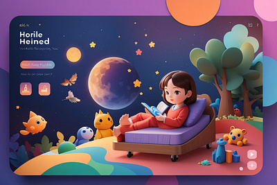 AI-generated Home page for the Baby Stories website 3d animation branding graphic design logo motion graphics ui