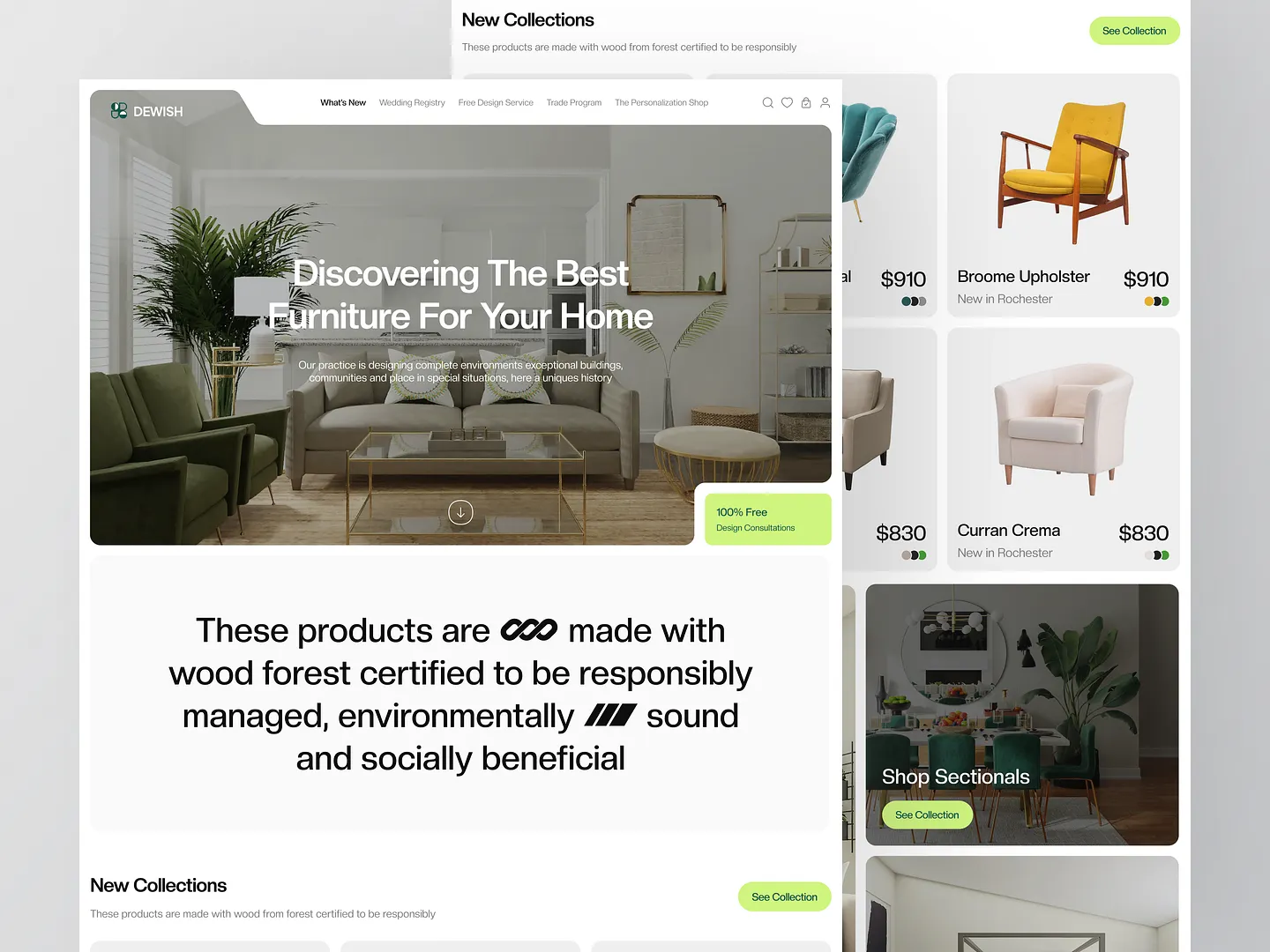 Sustainable E-Commerce Website for Modern Furniture