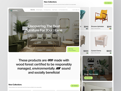 Homepage - E-Commerce Furniture design e commerce environment furniture home homepage interface landing page online shop online store property shop shopping store ui ux web web design website website design