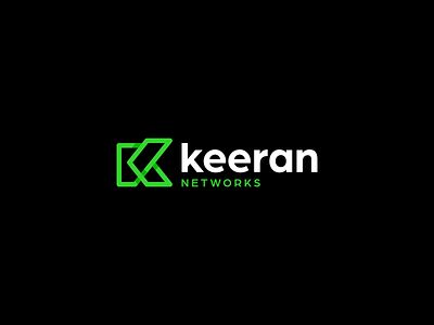 Keeran Networks (Rejected) branding connect cybersecurity graphic design interconnected it k logo monogram network overlapping wordmark