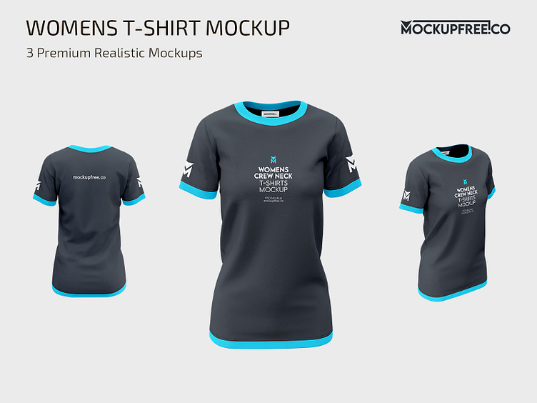 T-Shirt Mockups Bundle PSD, Front & Back Tees