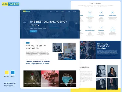 A.D. FACTOR ad design agency branding company landing digital agency digital agency landing figma landing ui ui design
