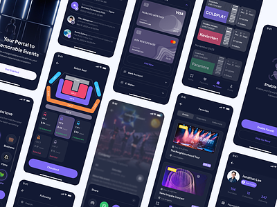 Momento - Event Booking Mobile App android app app design design event app event application event booking app event mobile app interface ios iphone mobile mobile app mobile design mobile templates pixlayer ui ui kit ux uxdesign