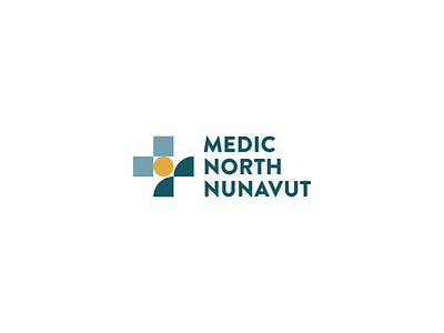 Medic North Nunavut (Rejected) branding cross eskar esker graphic design hospital landscape logo medic medical sky sun