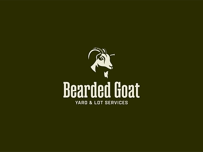 Bearded Goat Yard & Lot Services animal beard bearded goat branding goat graphic design logo lot maintenance yard