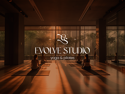 Evolve Studio Logo & Brand Identity. bran brand identity branding design elegant logo elegant yoga logo graphic design illustration logo logo design vector yoga