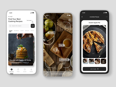 Food Recipe with AI - FooAI ai app branding clean cooking design food future graphic design kitchen mobileapp mobiledesign recipe ui uiux ux