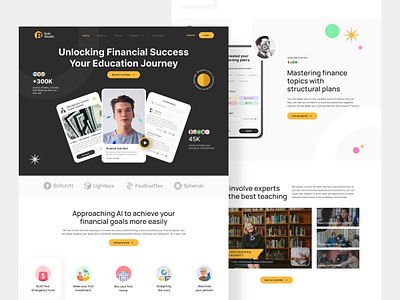 Finance Course & Academy Website finance graphic design landingpage ui uiux