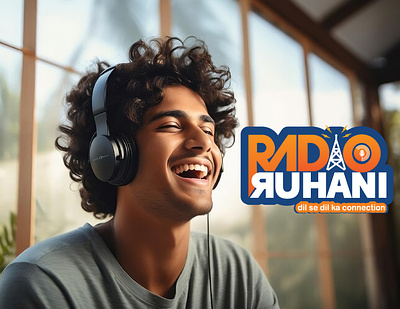 Radio Ruhani Logo Design advert branding design freelancedesign freelancer graphic design illustration leaflet design logo logodesign radio