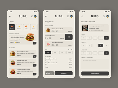 Cafe Scanning App app cart categories clean design food foodapp homepage minimal payment restaurant review scanapp ui uiux ux