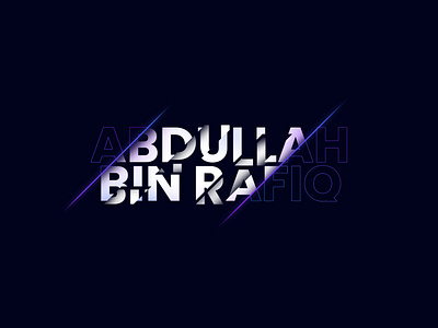 Abdullah Bin Rafiq Name Text Effect graphic design logo