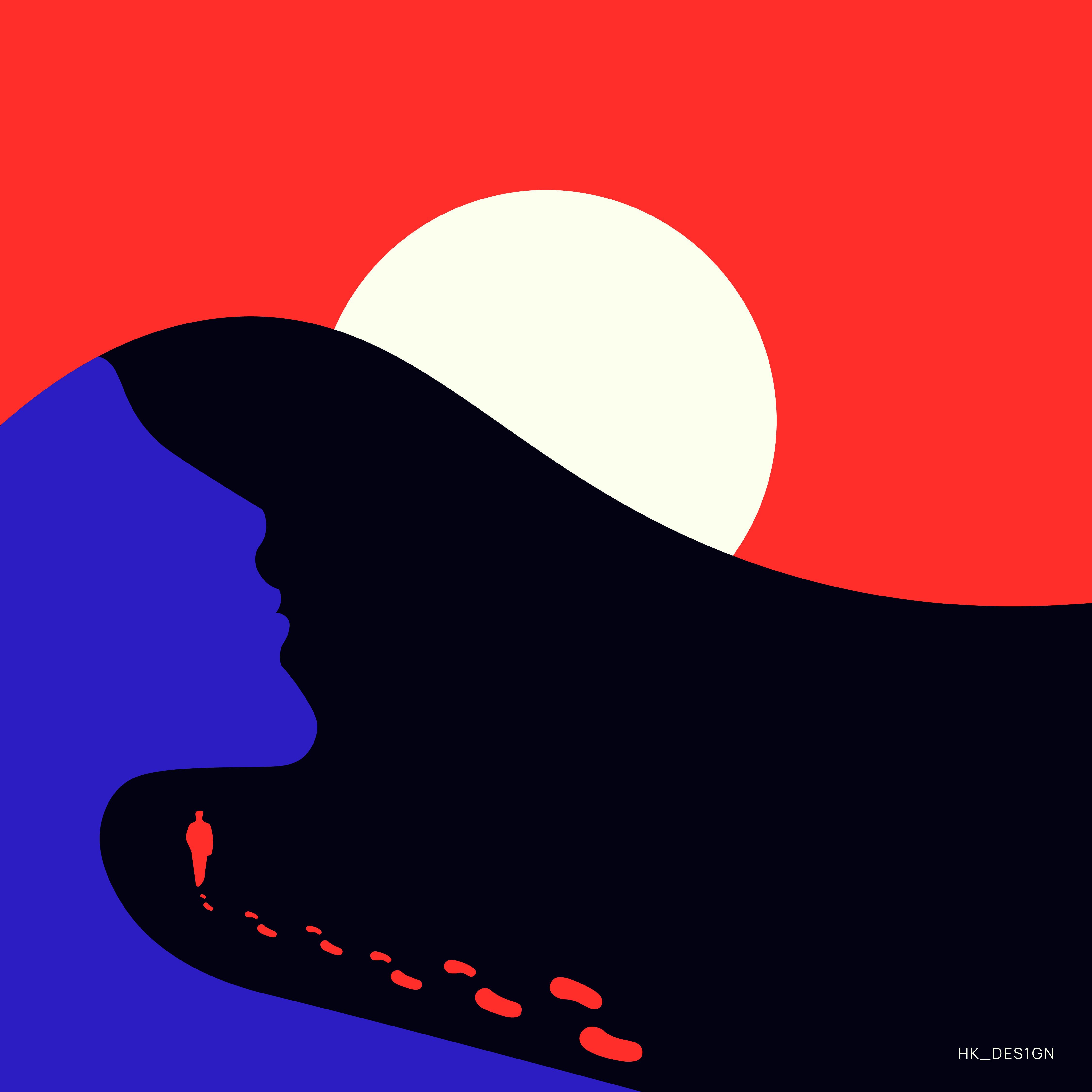 Comfort Zone (Beyond the familiar) comfort creative design flat illustration landscape minimal nature path reflection vector visual design