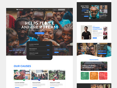 Charity Hub | Website for humanitarian volunteers branding charity graphic design ui uiux
