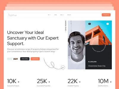 Real Estate Agency agency landing page apartment architecture building design house landing page property property landing page property website real estate real estate agency real estate landing page real estate website residence ui uiux ux web design website