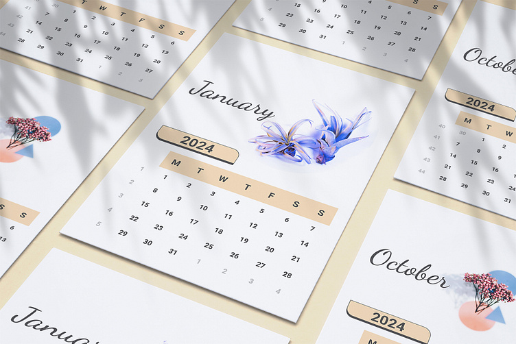 2024 Calendar Templates by Kiron Nondi on Dribbble