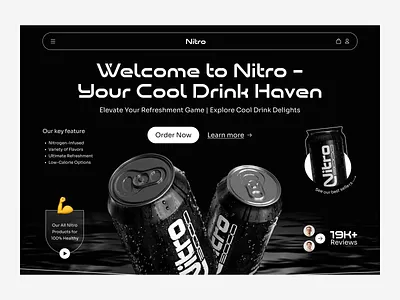 Cool Drinks Landing Page about us dark design drinks website ecommerce design ecommerce web design footer header design landing page mobile mobile responsive product design sales design ui ui design visual design web design