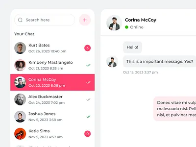 Chat/Message Page | Food Delivery system app chatting dashboard delivery delivery app delivery service dinner eating fast food food food app food delivery application food delivery service food order foodie lunch message rakibuix ux web