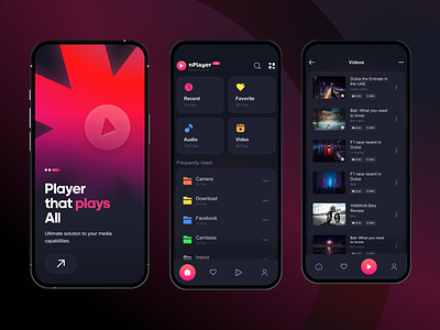 nPlayer - Media Player Mobile App app audio audio player design minimal mobile mobile app new nplayer player ui ui design ux ux design video video player