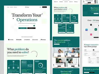 Landing page website for AI operational service ai landing page ai website colorful components graph hire web designer hire web developer homepage landing landing page landing page design marketing website startup marketing web web design website