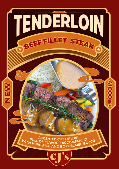 Tenderloin Beef ai art branding cjs design digital food graphic design photoshop poster