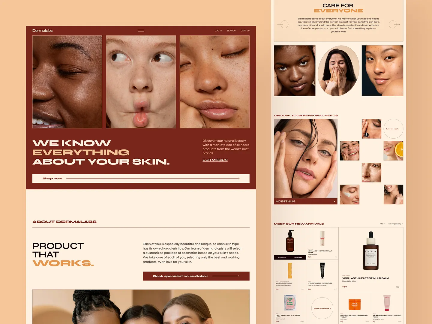 Stunning Beauty Salon Website Design for Skincare Brands