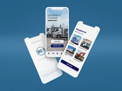 BET Equipment finance app android app creative app design financial app ios mobile app sharing truck truck ui user experience ux ux design