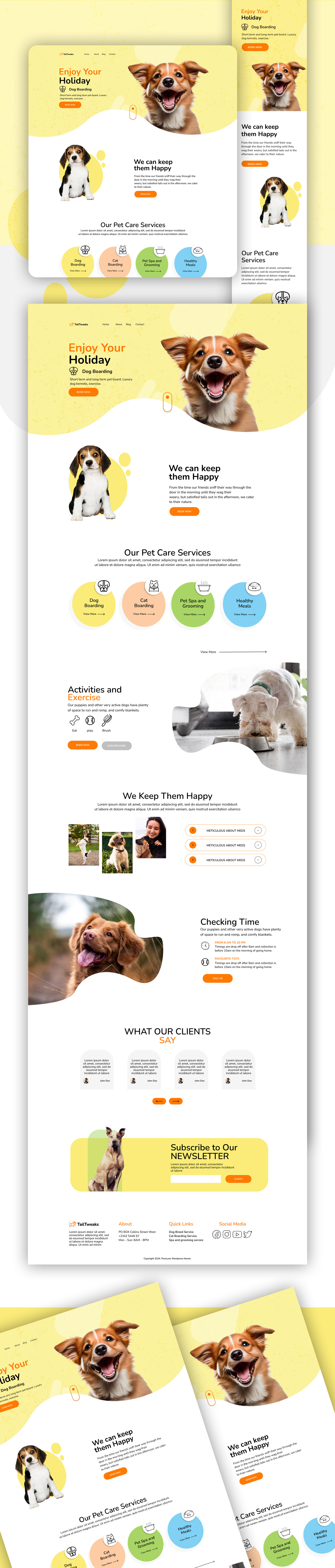 TailTweeks Responsive wordpress theme elementor figma pet website pet website concept responsive website design ui ux web design web development wordpress wordpress theme wordpress theme design wordpress website