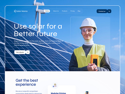 Solar Panel Website Design agency clean eco platform energy graphic design home page homepage landing page renewable energy saas solar solar landing solar panel solar panel website solar power solar system solar website ui webdesign website