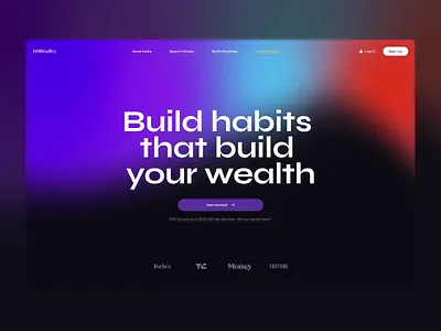 Fintech Hero Animation clean creative design fintech service ui uiux ux web web design website
